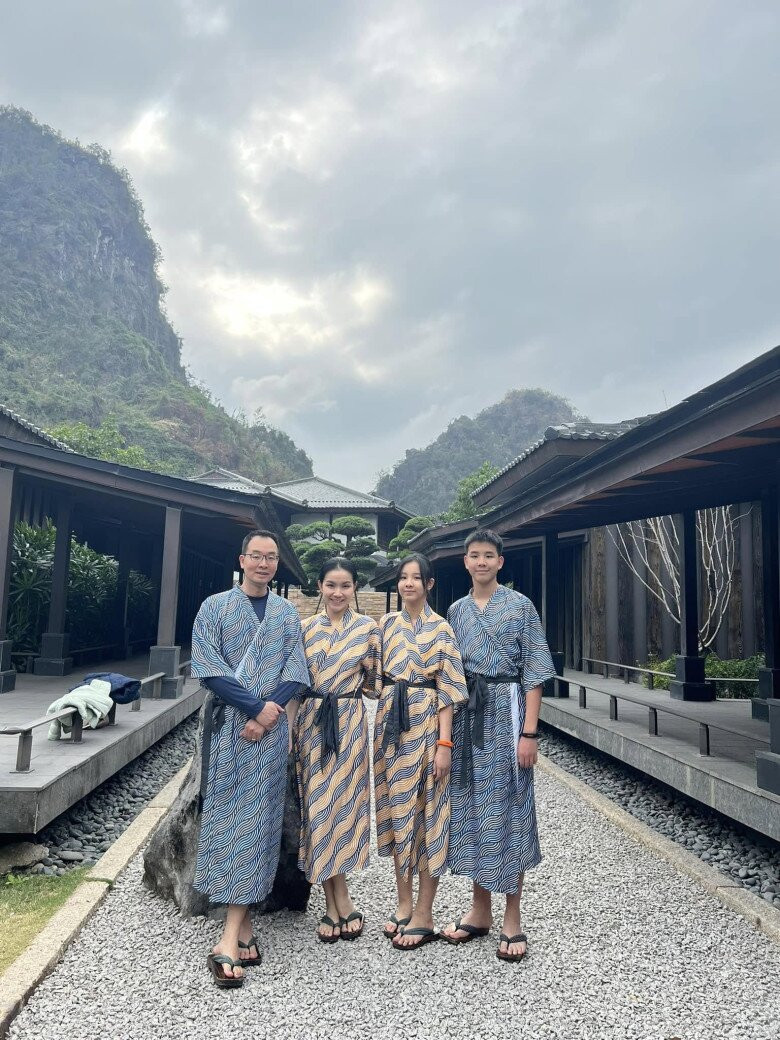 2 con của Hoa hậu Thùy Lâm đều sở hữu chiều cao nổi bật, vẫn đang trên đà phát triển tốt.