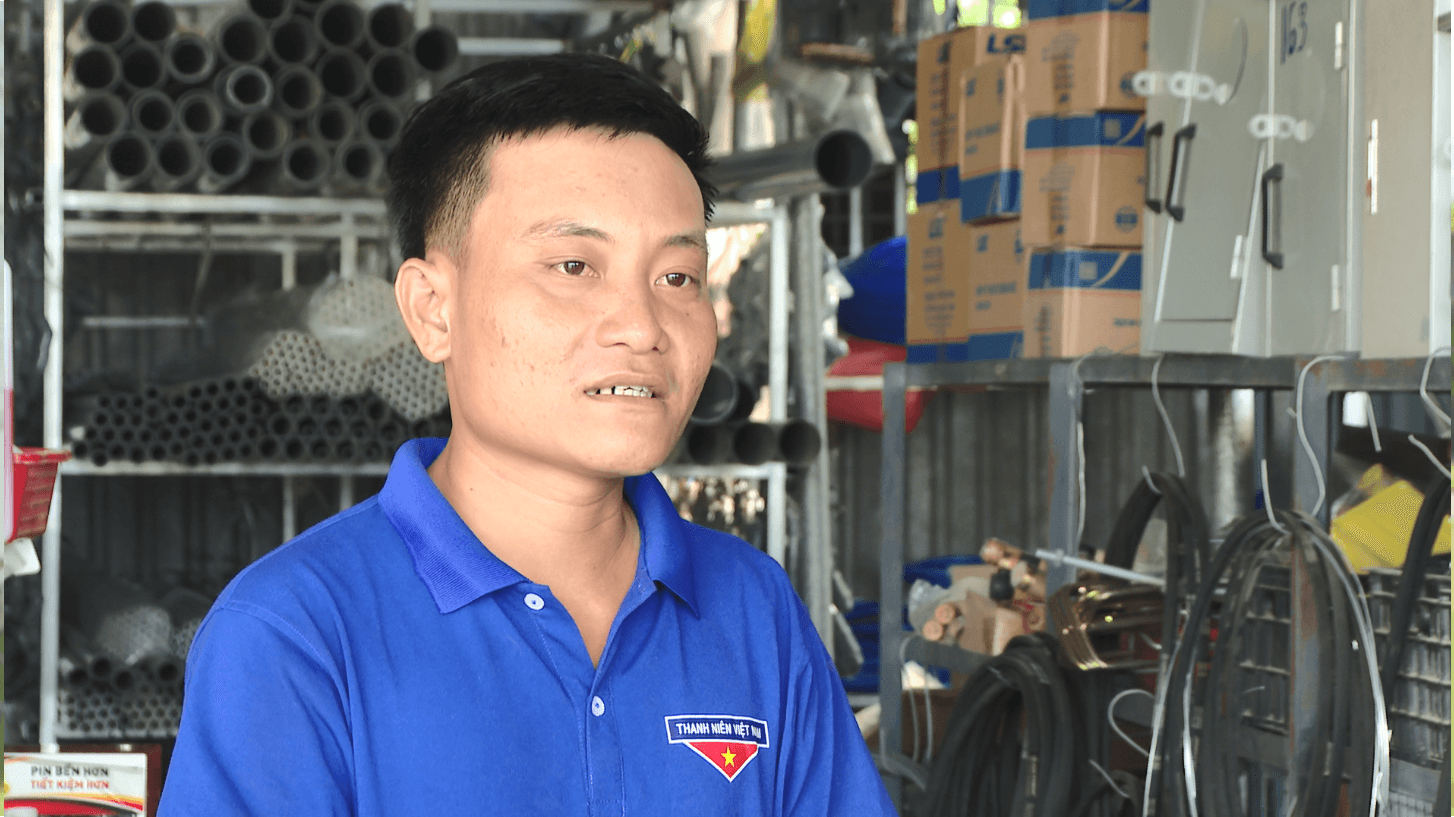 Anh Lê Thanh Sang giờ đã là chủ một cửa hàng ở phường Bình Thuận