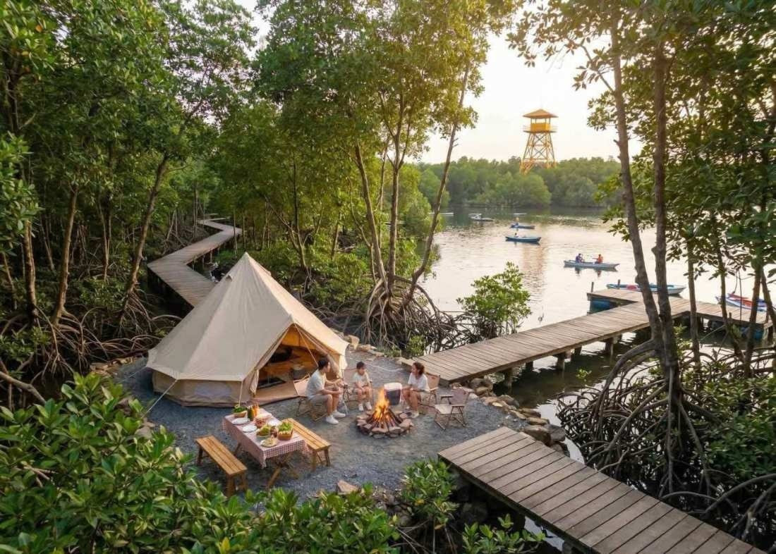 Hoạt động câu cá giữa rừng ngập mặn nguyên sinh tại Wonder Mangrove