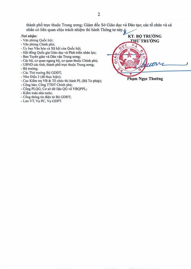 TOÀN VĂN Thông tư số 15/2026/TT-BGDĐT: Điều lệ trường tiểu học, trường trung học cơ sở, trường trung học phổ thông và trường phổ thông có nhiều cấp học- Ảnh 2.
