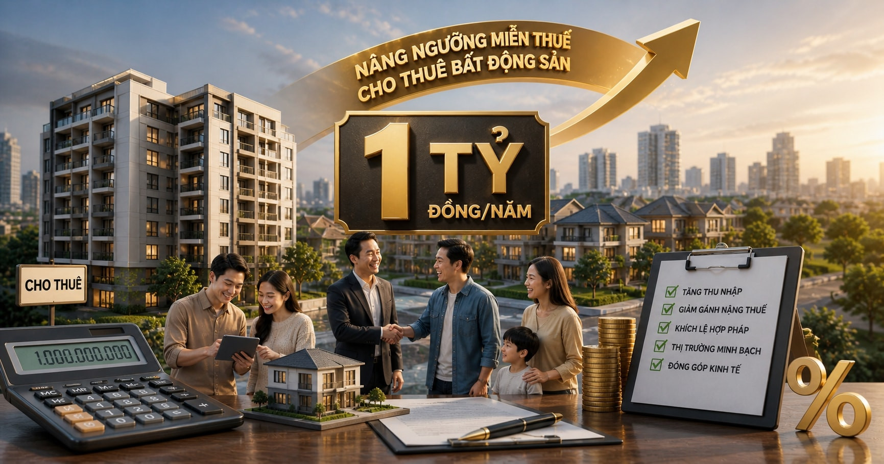 Ngưỡng nộp thuế cho thuê Nhà cái dubai Dubai casino 86 có sự thay đổi lớn từ ngày 01/01/2026