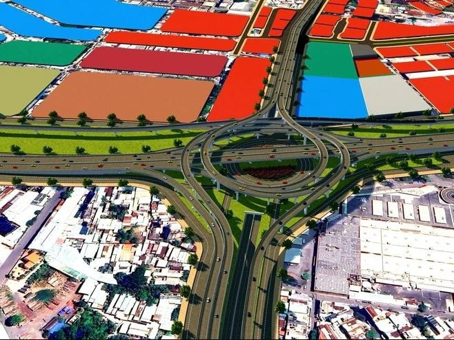 Phối cảnh thiết kế nút giao đa tầng hiện đại tại ngã tư Vũng Tàu