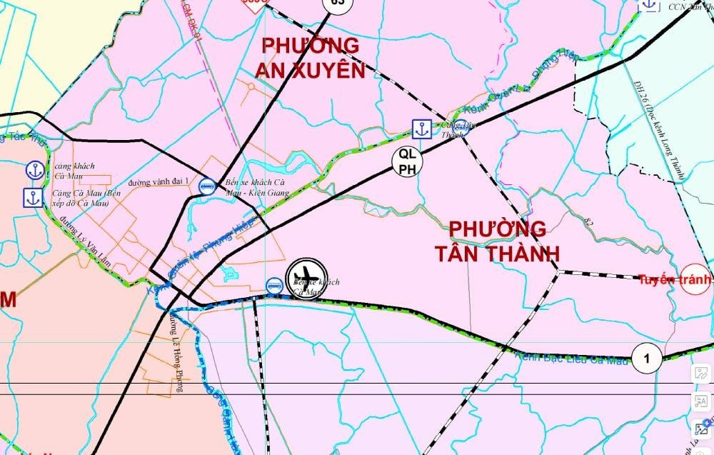 Vị trí sân bay Cà Mau đang trong quá trình nâng cấp mở rộng hạ tầng.