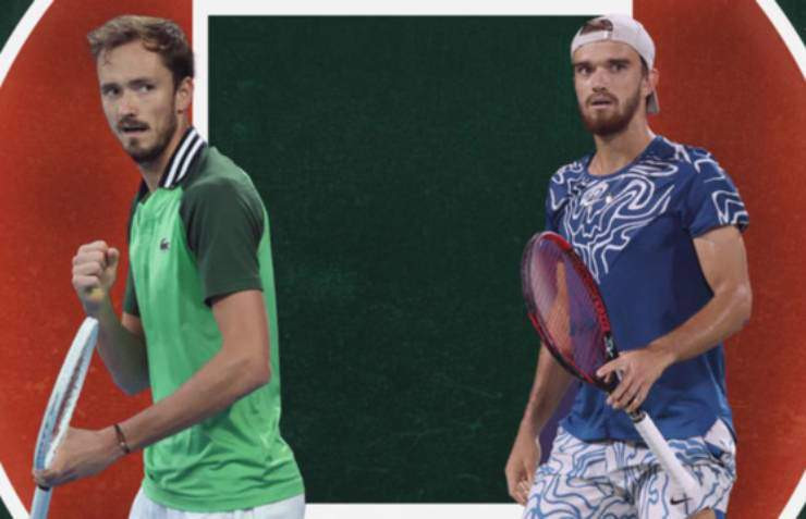 Trận đấu giữa Medvedev và Machac tại vòng 2 Rome Open