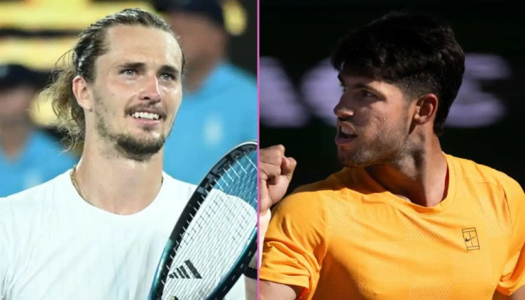Zverev (bên trái) chưa có Grand Slam vì thế nhiều chuyên gia khẳng định anh chưa thể
