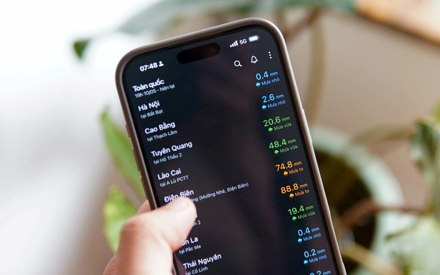 Ứng dụng Việt báo lượng mưa được hàng chục nghìn người sử dụng