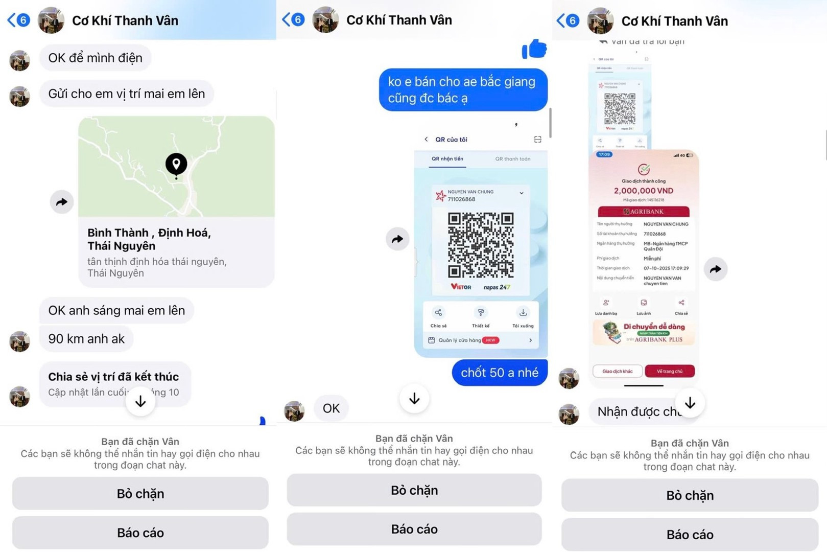 Nội dung tin nhắn lừa đảo của Nguyễn Văn Chung với các nạn nhân