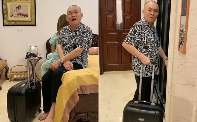 Nghệ sĩ Xuân Hinh trong đoạn video hài hước về việc bỏ nhà ra đi