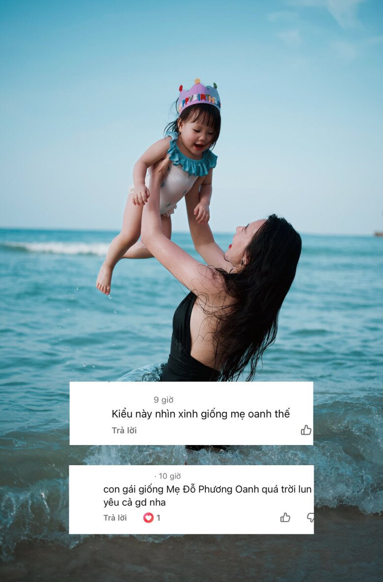 Con gái Phương Oanh được khen xinh giống mẹ.