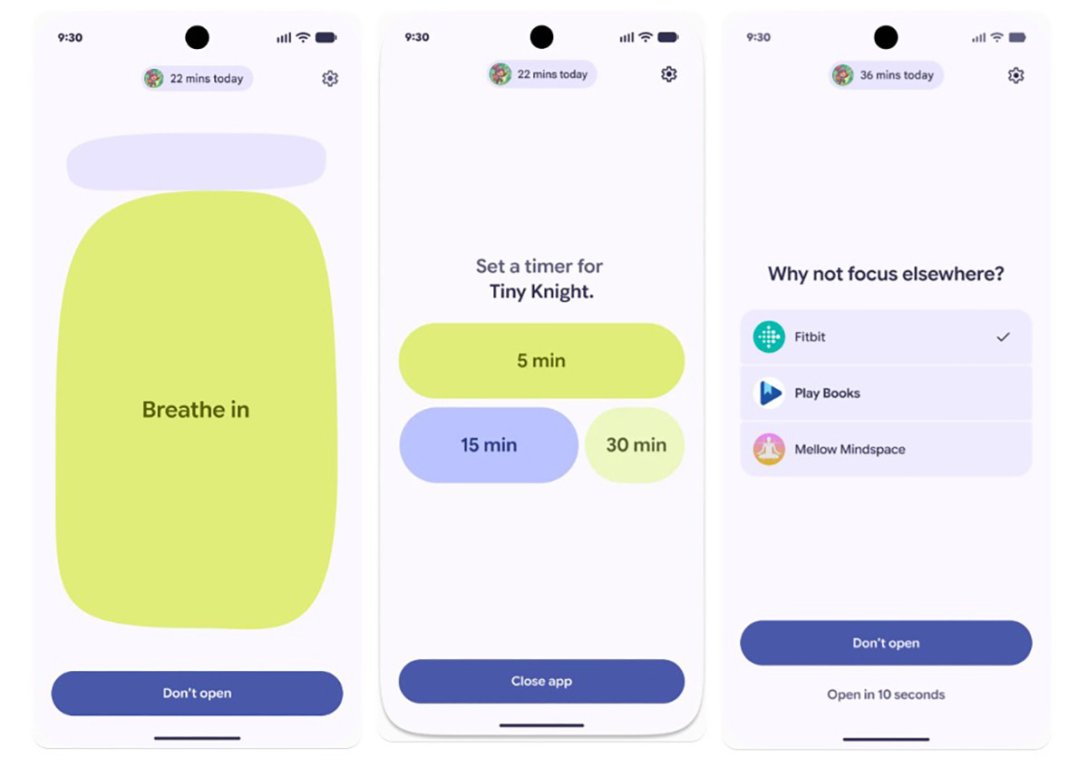 Tính năng Pause Points trên Android 17 giúp người dùng cân nhắc trước khi sử dụng các ứng dụng gây xao nhãng.