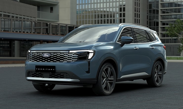Thiết kế đầu xe Ford Territory 2026 với lưới tản nhiệt mới