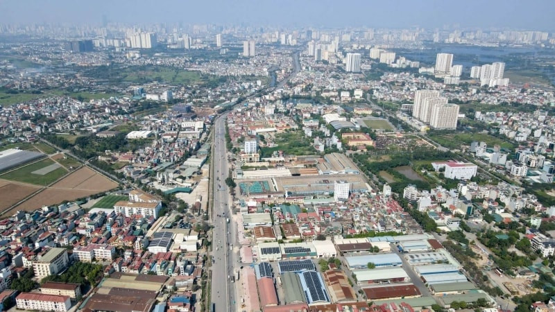 Hiện trạng một đoạn tuyến Quốc lộ 1A hiện hữu trước khi được nâng cấp lên 16 làn xe.