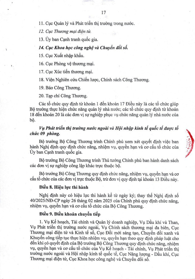 SẮP XẾP TỔ CHỨC BỘ MÁY: Bộ Công Thương đề xuất cơ cấu tổ chức mới- Ảnh 17.