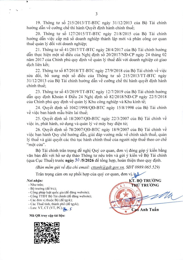 Đề xuất bãi bỏ 23 Thông tư, 3 Quyết định lĩnh vực thuế- Ảnh 3.