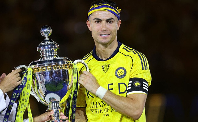 Hình ảnh Cristiano Ronaldo trong màu áo Al Nassr ở giai đoạn cuối mùa giải 2025/26.
