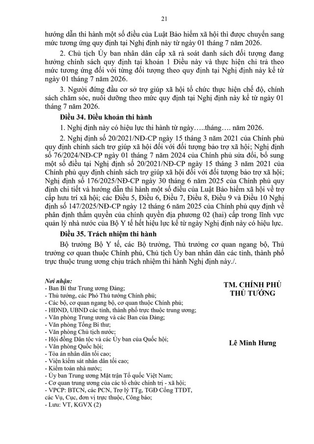 TOÀN VĂN: Dự thảo Nghị định Quy định chính sách trợ giúp xã hội và trợ cấp hưu trí xã hội- Ảnh 22.