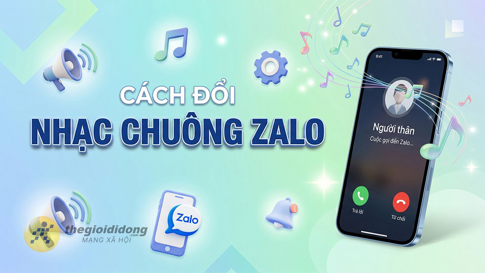 Giao diện cài đặt nhạc chuông trên ứng dụng Zalo