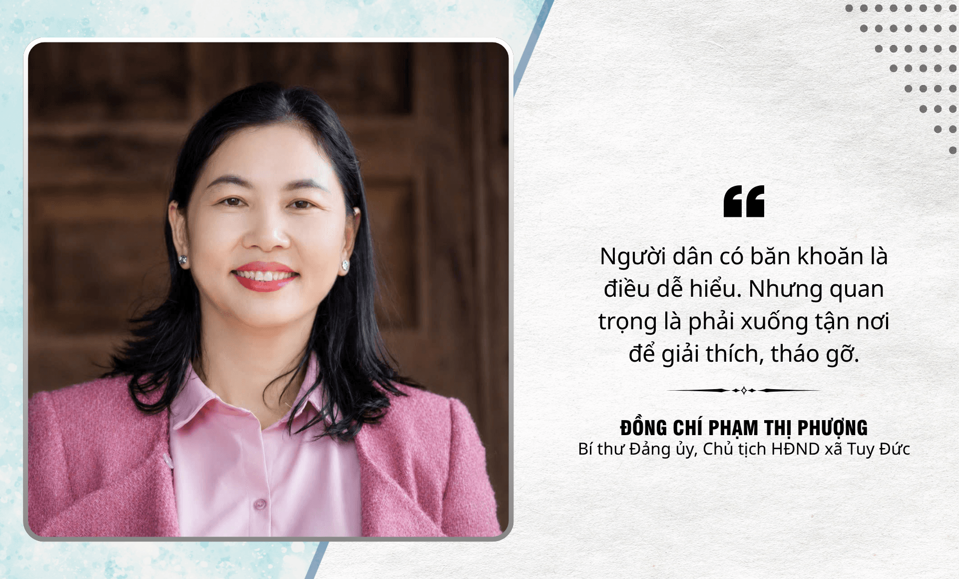 Đồng chí Phạm Thị Phượng pc