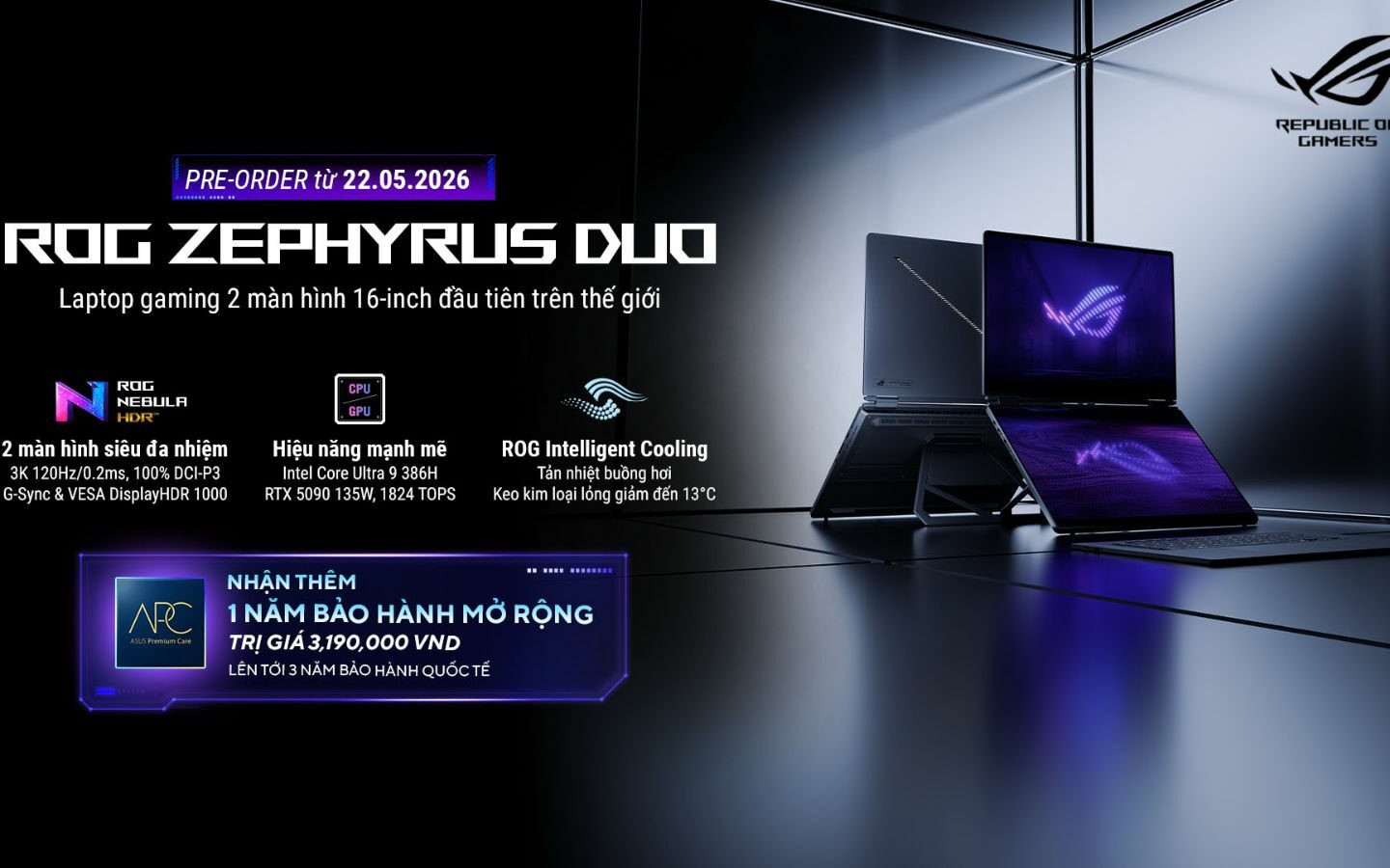 Laptop gaming hai màn hình 16 inch đầu tiên trên thế giới