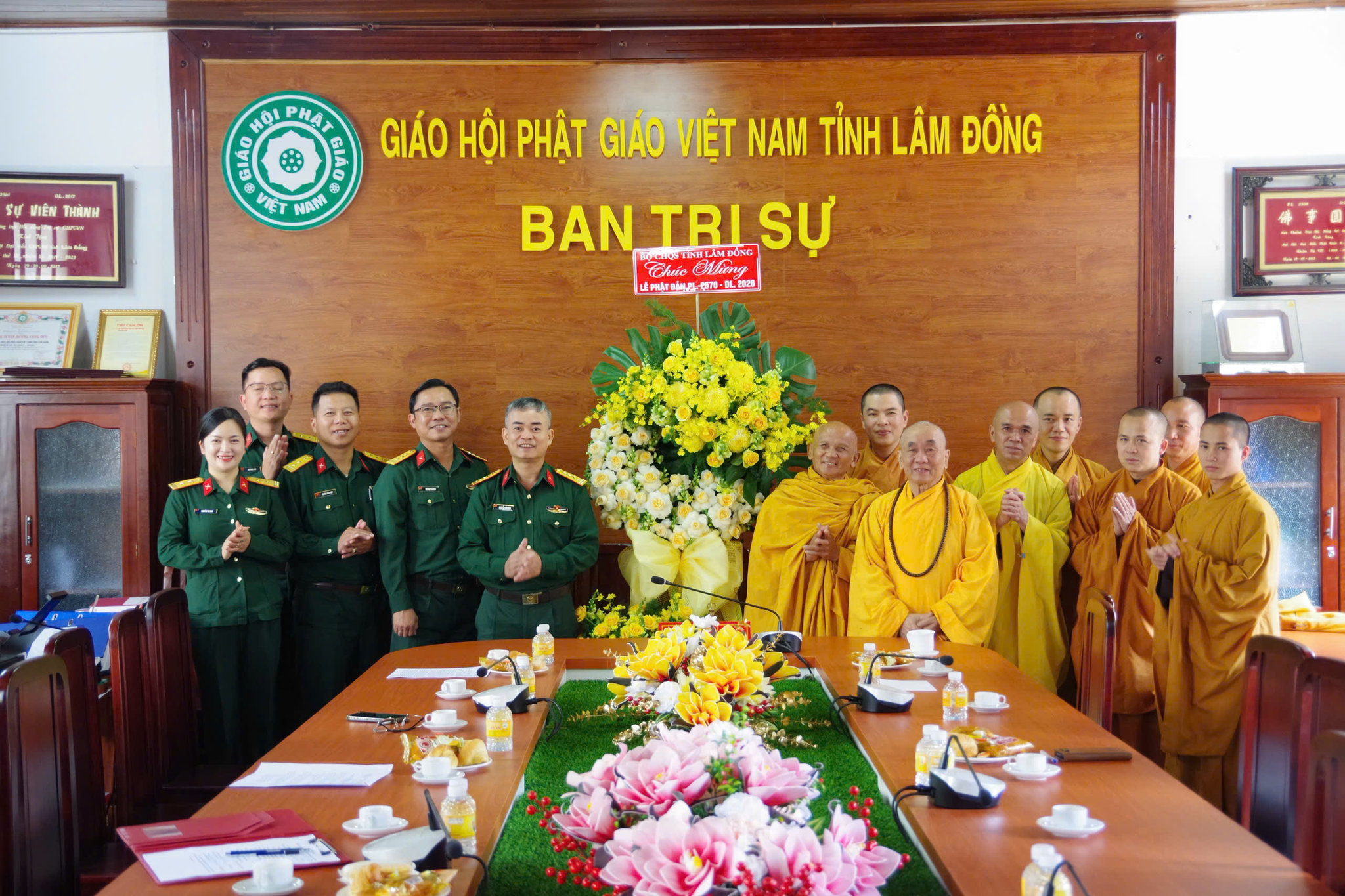 Ban Trị sự Giáo hội Phật giáo tỉnh và lực lượng vũ trang tỉnh luôn gắn bó chặt chẽ, đồng hành vì sự phát triển chung của tỉnh