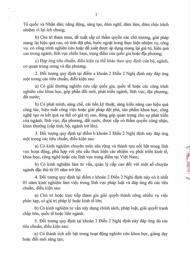 TOÀN VĂN: Dự thảo Nghị định Quy định chính sách thu hút, trọng dụng người có tài năng- Ảnh 3.