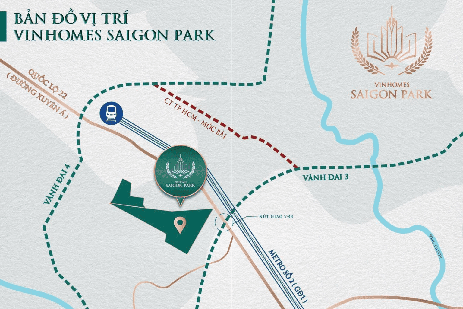 Vị trí Vinhomes Saigon Park Hóc Môn kết nối ra sao? Ưu thế hạ tầng khu Tây Bắc