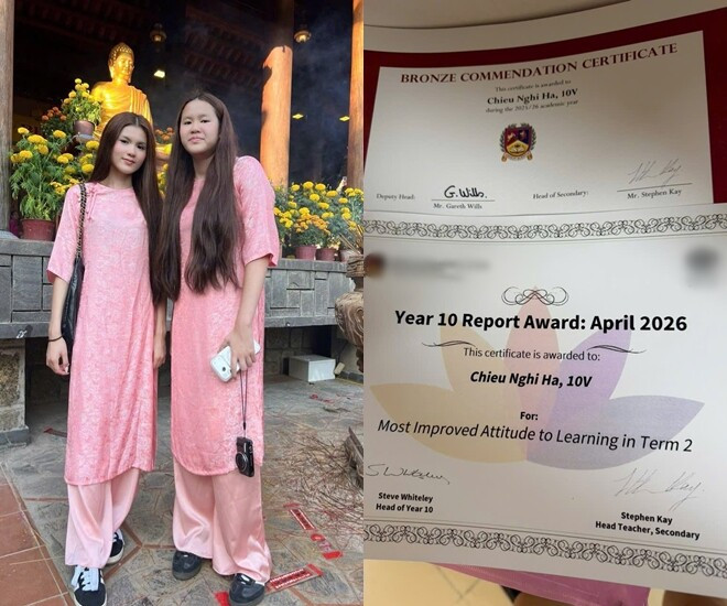 2 con của nàng hậu đều có giấy khen, sở hữu thành tích Dangnhap Dubai , Tỷ lệ cá cược - Kèo nhà cái bóng đá xuất sắc.