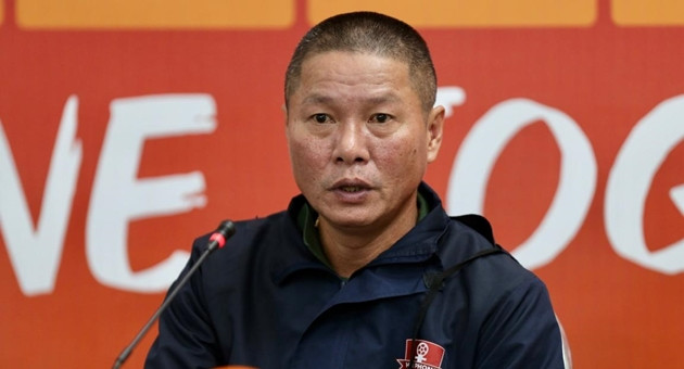 HLV Chu Đình Nghiêm trong thời gian dẫn dắt Hải Phòng.