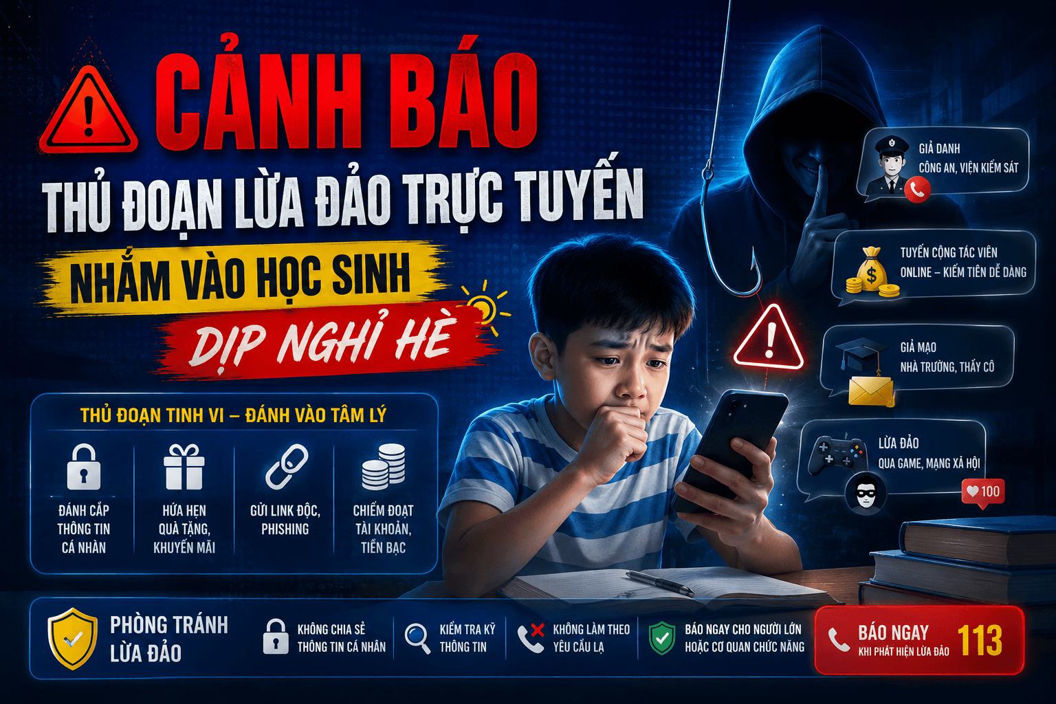 Cảnh giác thủ đoạn lừa đảo trực tuyến gia tăng dịp hè