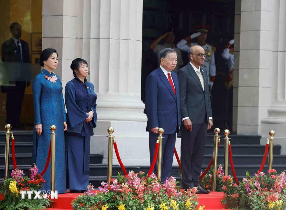 Lễ đón Tổng Bí thư, Chủ tịch nước Tô Lâm và Phu nhân thăm cấp Nhà nước tới Singapore- Ảnh 2.
