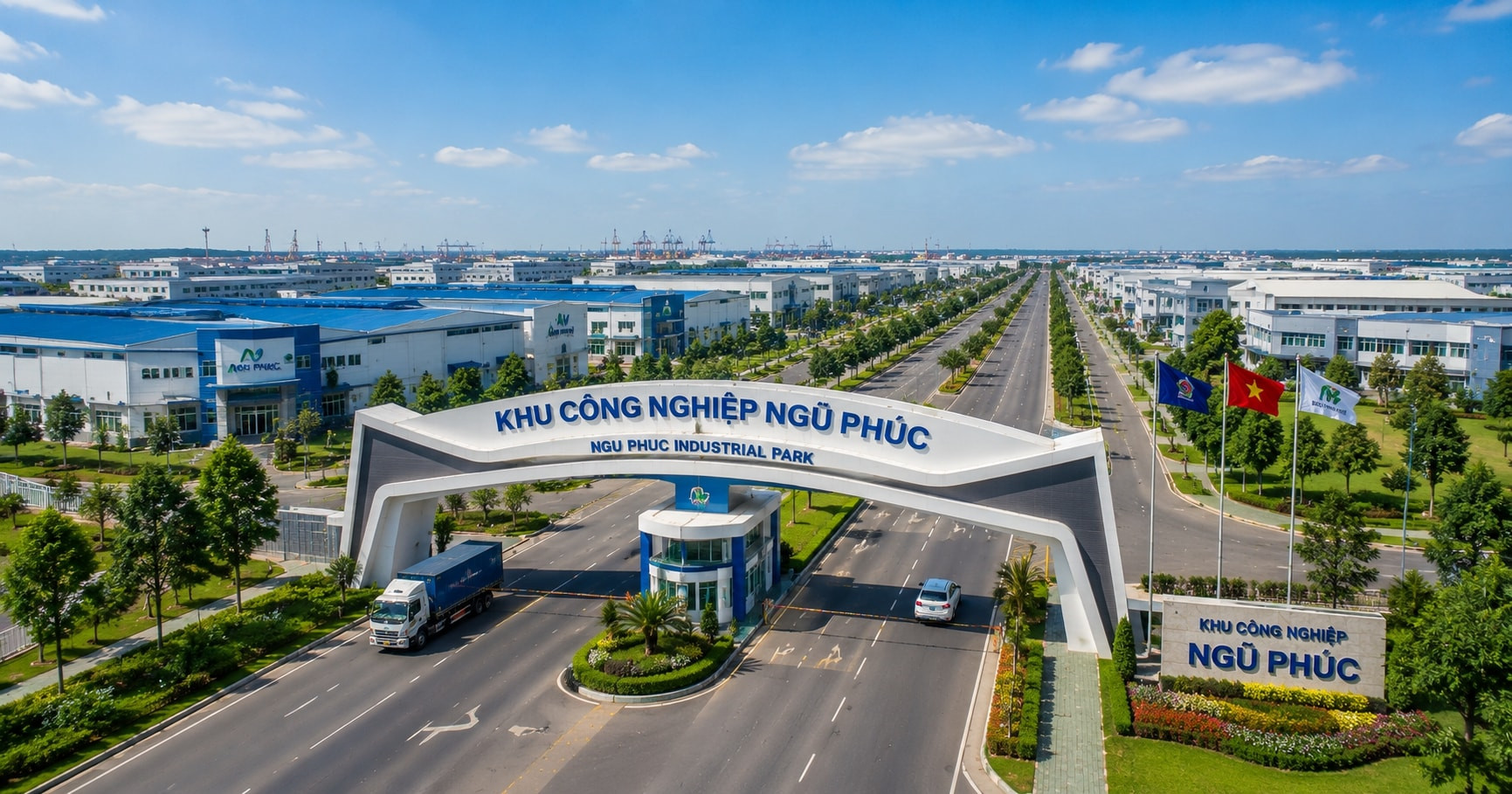 Phối cảnh minh họa khu công nghiệp hiện đại với vốn đầu tư hơn 5.600 tỷ đồng