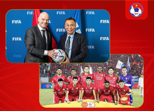 Chủ tịch FIFA gửi thư chúc mừng CLB Công an Hà Nội vô địch V-League 2025/26