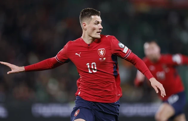 Tiền đạo Patrik Schick, niềm hy vọng số một trên hàng công đội tuyển Cộng hòa Séc.