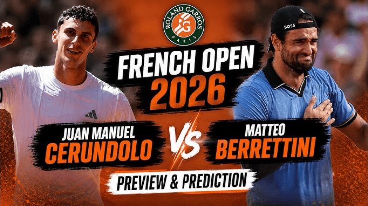 Matteo Berrettini đối đầu với hiện tượng Cerundolo tại vòng 4 Roland Garros 2026