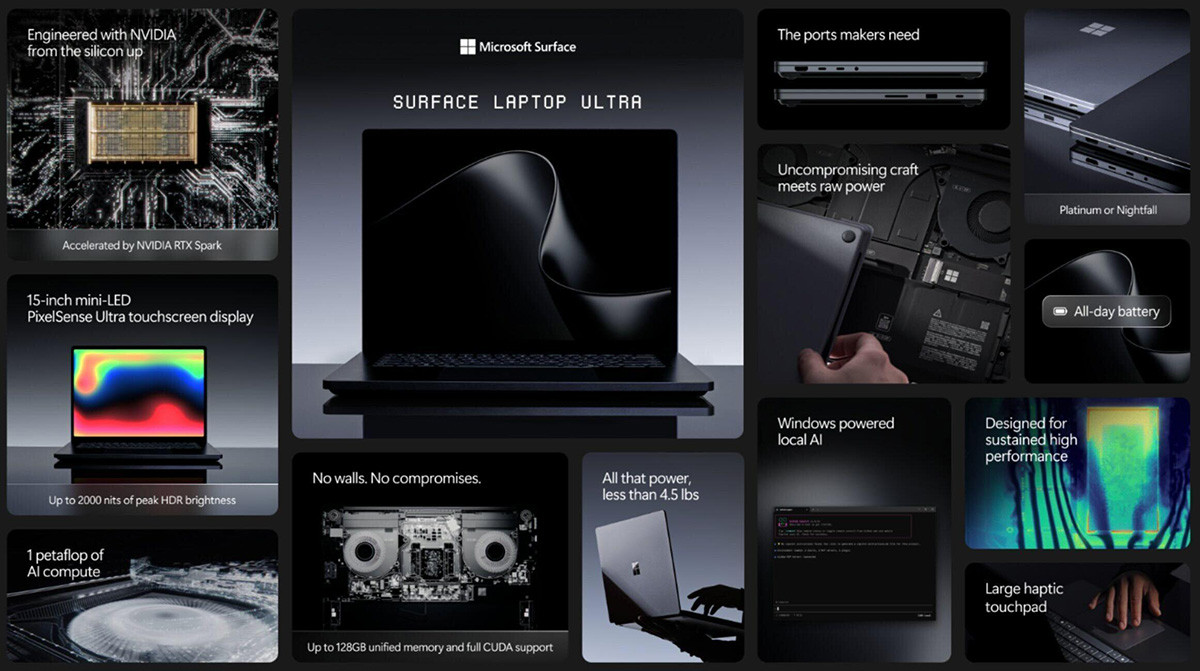 Các tính năng nổi bật của Surface Laptop Ultra