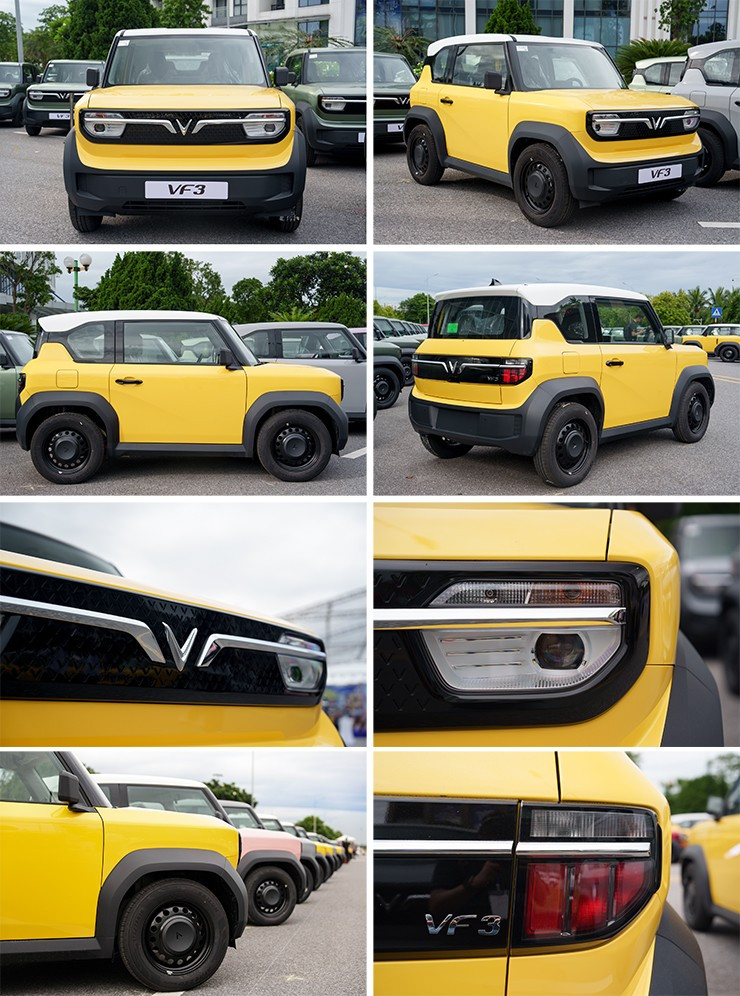 Ngoại thất mạnh mẽ của VinFast VF 3 với phong cách SUV mini