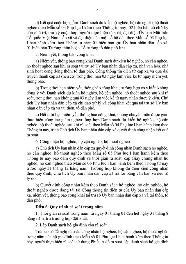 Hướng dẫn quy trình, công nhận hộ nghèo, hộ cận nghèo theo chuẩn nghèo - Ảnh 4. Hướng dẫn quy trình, công nhận hộ nghèo, hộ cận nghèo theo chuẩn nghèo - Ảnh 4.