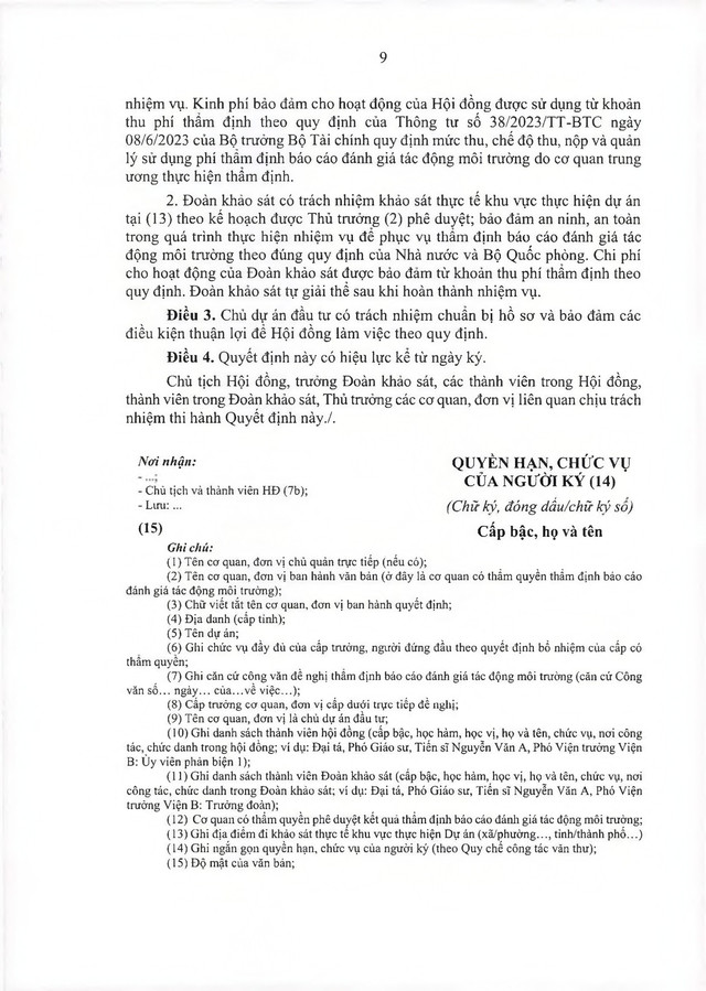 Thông tư ban hành Điều lệ Công tác bảo vệ môi trường của Quân đội nhân dân Việt Nam- Ảnh 70.