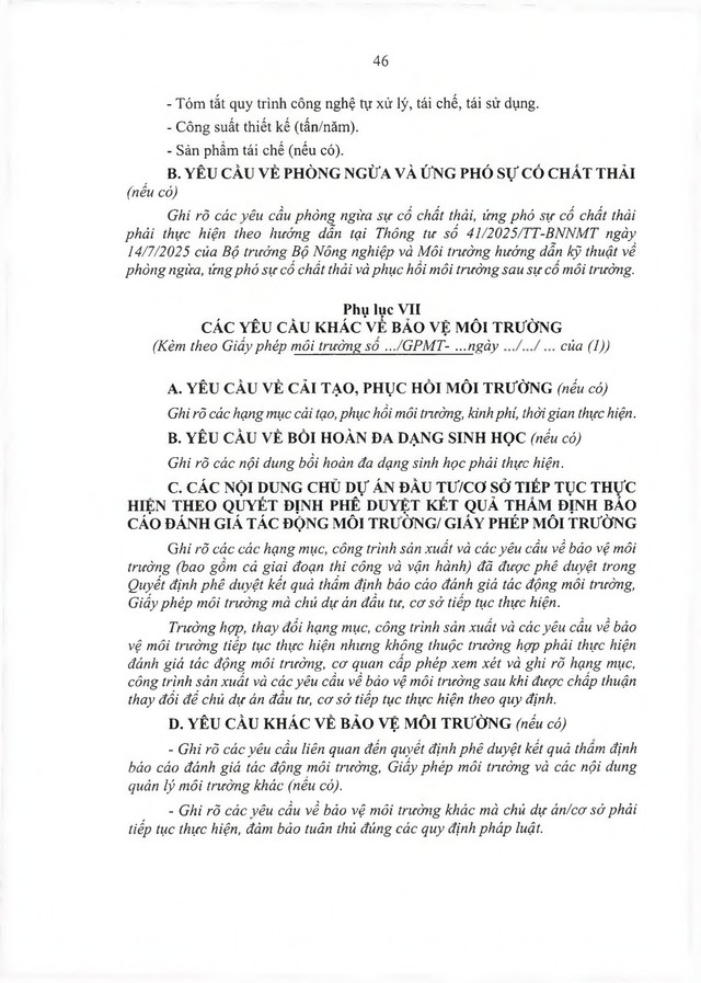 Thông tư ban hành Điều lệ Công tác bảo vệ môi trường của Quân đội nhân dân Việt Nam- Ảnh 147.