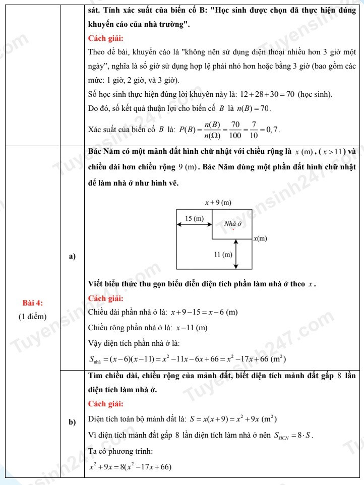 Đáp án, đề thi vào 10 môn Toán tại Tp.Hồ Chí Minh 3