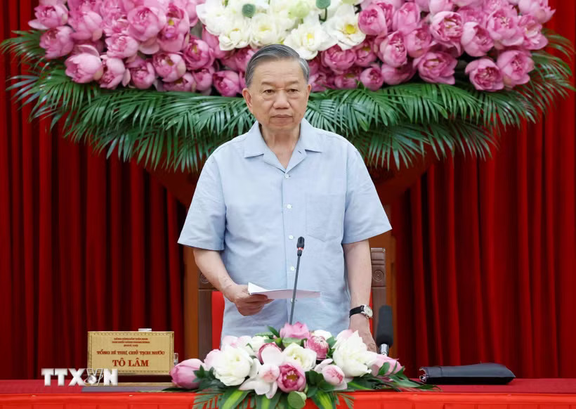 Tổng Bí thư, Chủ tịch nước Tô Lâm phát biểu. (Ảnh: Thống Nhất/TTXVN)