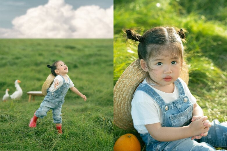 Bé Gạo nhà Ngô Thanh Vân được khen giống bố như đúc