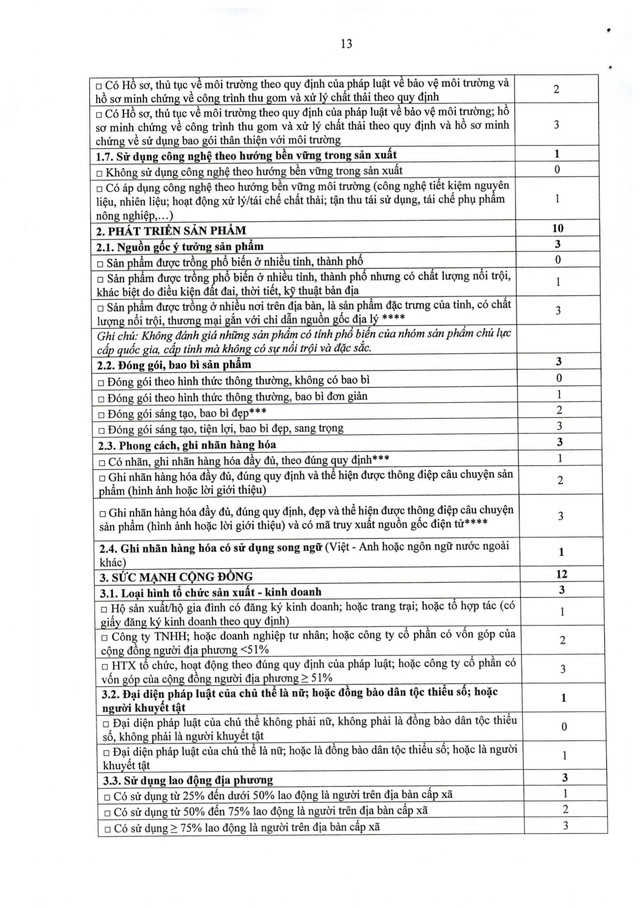 Quyết định số 26/2026/QĐ-TTg: Bộ tiêu chí và quy trình đánh giá, phân hạng sản phẩm OCOP- Ảnh 30. Quyết định số 26/2026/QĐ-TTg: Bộ tiêu chí và quy trình đánh giá, phân hạng sản phẩm OCOP- Ảnh 30.
