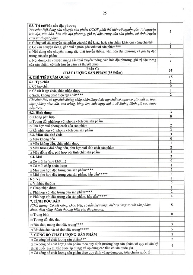 Quyết định số 26/2026/QĐ-TTg: Bộ tiêu chí và quy trình đánh giá, phân hạng sản phẩm OCOP- Ảnh 42. Quyết định số 26/2026/QĐ-TTg: Bộ tiêu chí và quy trình đánh giá, phân hạng sản phẩm OCOP- Ảnh 42.
