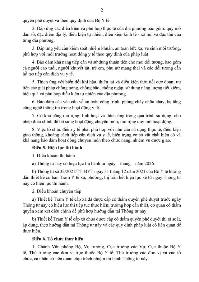 Dự thảo Thông tư Hướng dẫn về thiết kế hạ tầng của trạm y tế cấp xã- Ảnh 2. Dự thảo Thông tư Hướng dẫn về thiết kế hạ tầng của trạm y tế cấp xã- Ảnh 2.