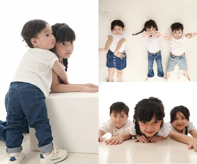 Khoảnh khắc tinh nghịch của các con Nhã Phương