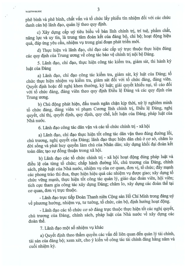 Quyết định số 168-QĐ/TW về Quy chế làm việc mẫu của đảng uỷ các cơ quan đảng, đảng uỷ UBND cấp Link vào- Ảnh 6.