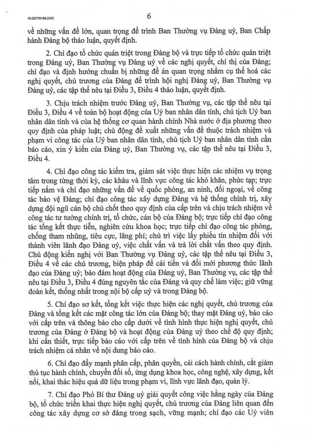 Quyết định số 168-QĐ/TW về Quy chế làm việc mẫu của đảng uỷ các cơ quan đảng, đảng uỷ UBND cấp Link vào- Ảnh 38.