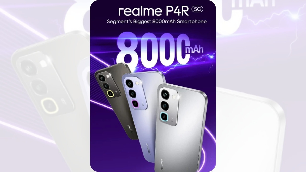 realme P4R 5G sở hữu viên pin có dung lượng lên tới 8,000mAh và thiết kế bền bỉ