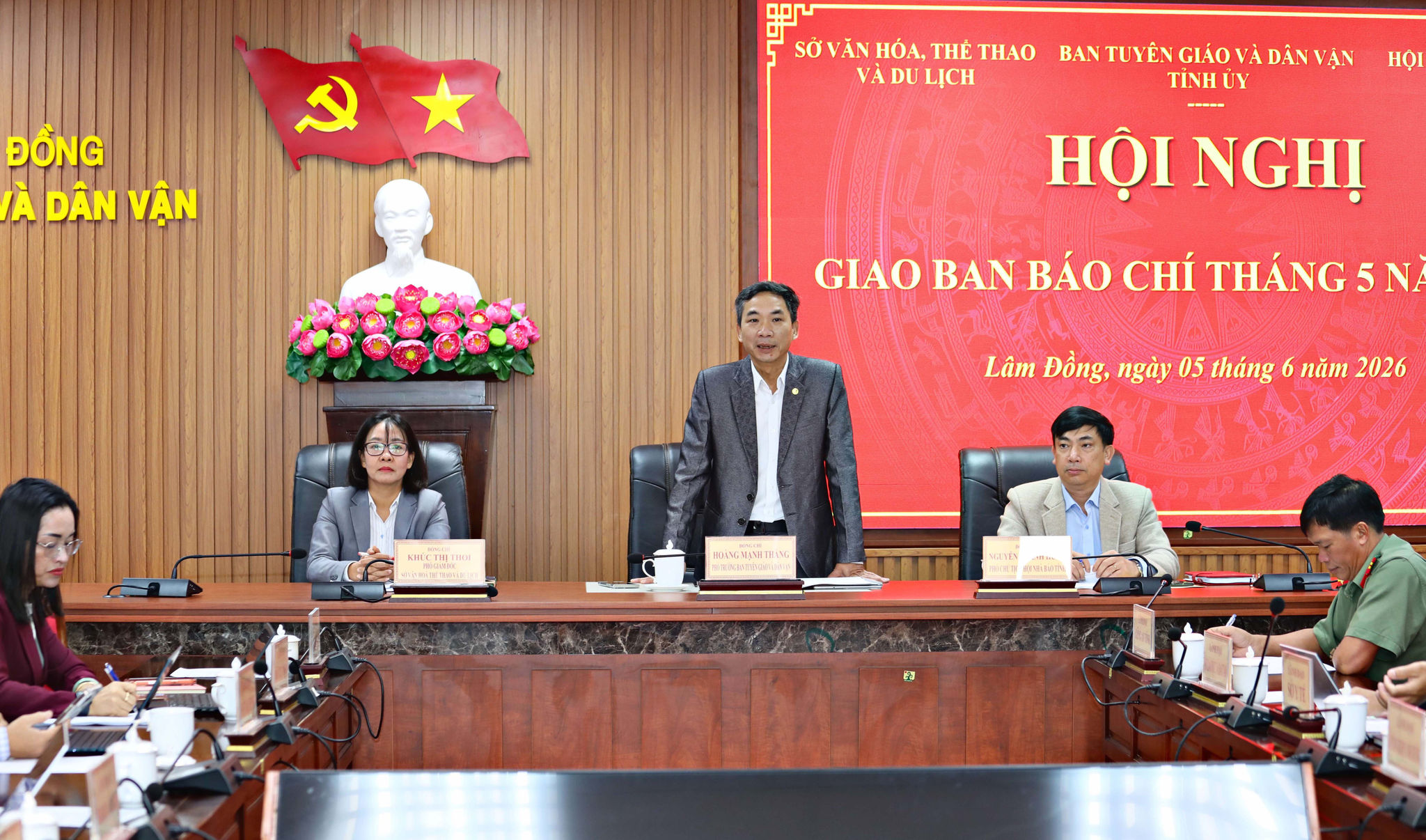 Lãnh đạo Ban Tuyên giáo và Dân vận Tỉnh ủy Lâm Đồng, Sở Văn hóa, Thể thao và Du lịch và Hội Nhà báo tỉnh chủ trì hội nghị
